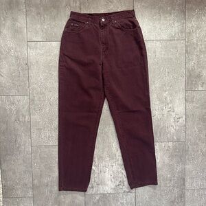 Vintage 90s Lee Riders High Rise Mom Jeans Size 10 Purple/Burgandy EUC